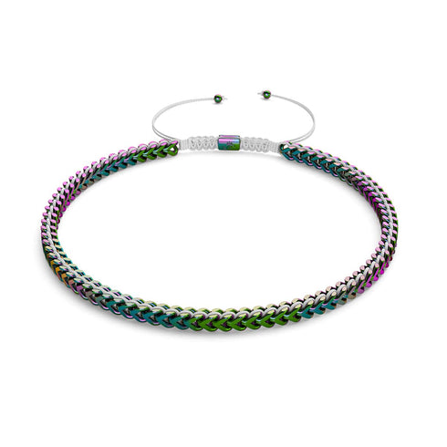 Weiß x Einhorn Silber | Gaia Weizenkette | Choker Halskette